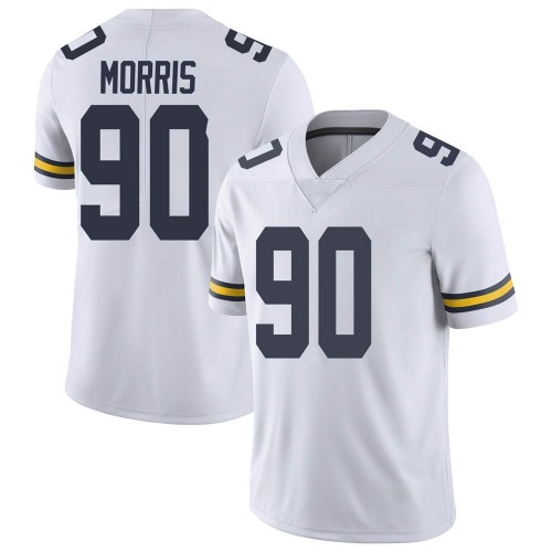 Mike Morris Michigan Wolverines Men's NCAA #90 White Limited Brand Jordan College Stitched Football Jersey YXE4254NG